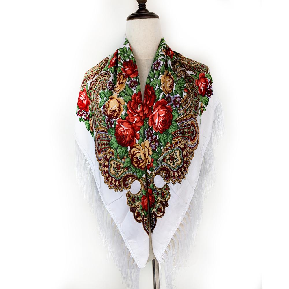Traditional Ukrainian Square Scarf for Women