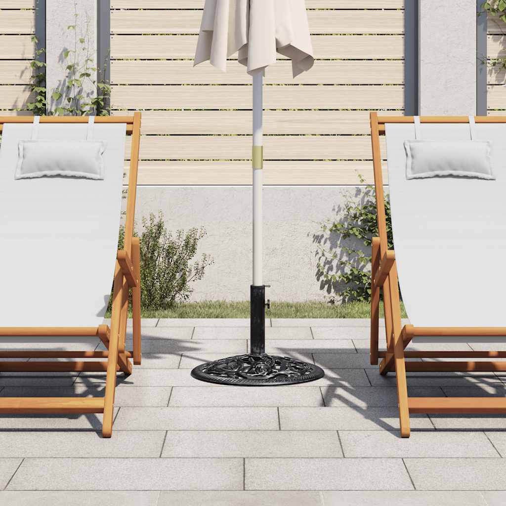 Vidaxl Podstawa Pod Parasol, Czarna, 48X48X33 Cm, Żeliwo
