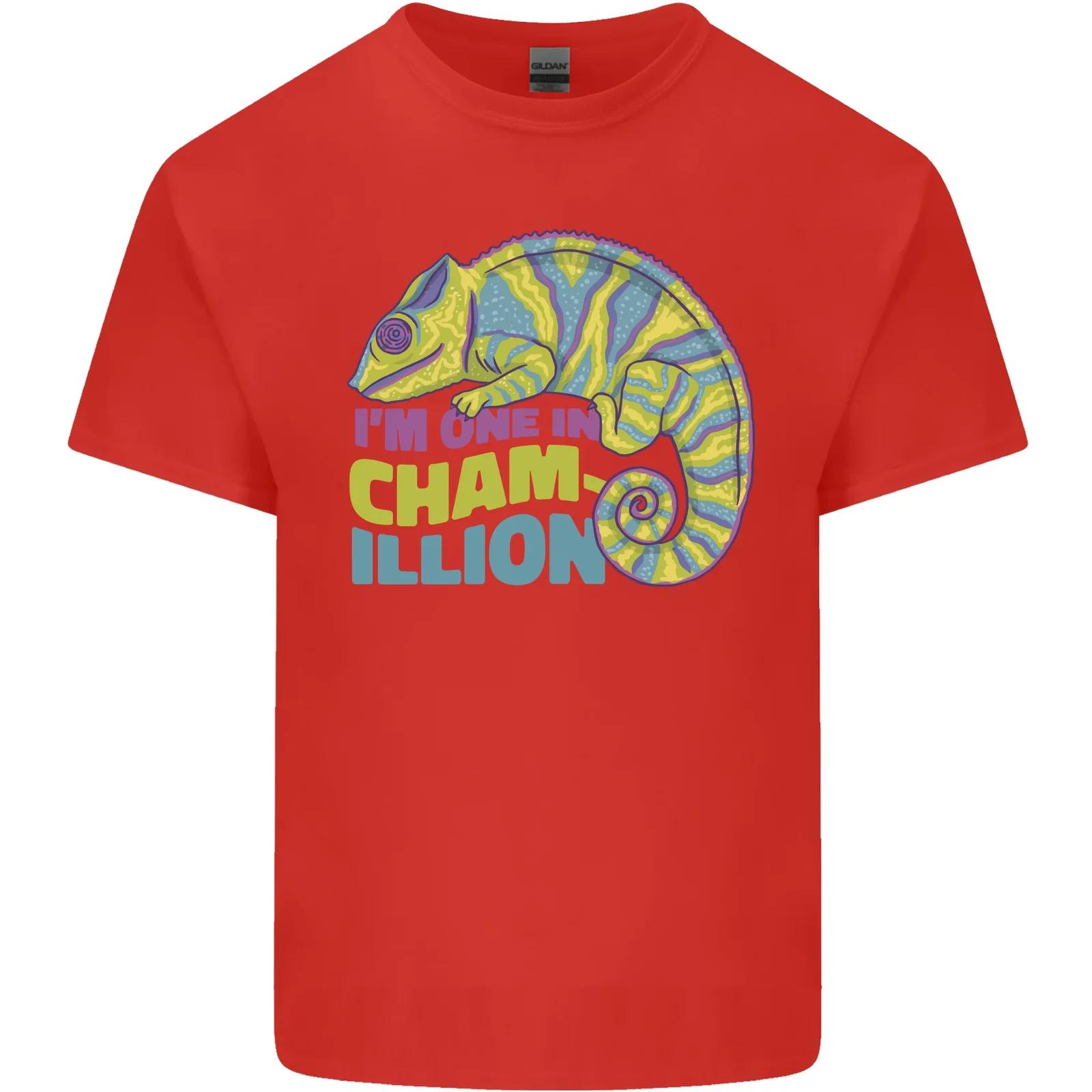 Im One in A Chamillion Funny Chameleon Lizard TShirt 100 Cotton ONeck Summer Short Sleeve Casual Unisexs Tshirt Size S3XL S
