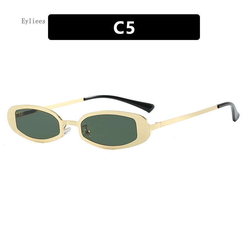 New Neutral Retro Sunscreen Sunglasses Fashion Small Frame Cat Eye Metal Travel Sunglasses UV400 Designer Gafas De Sol
