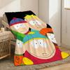 S-South Cartoon Park Throw Lightweight 240g Flannel Blanket Soft Skin-friendly for Summer Cooling