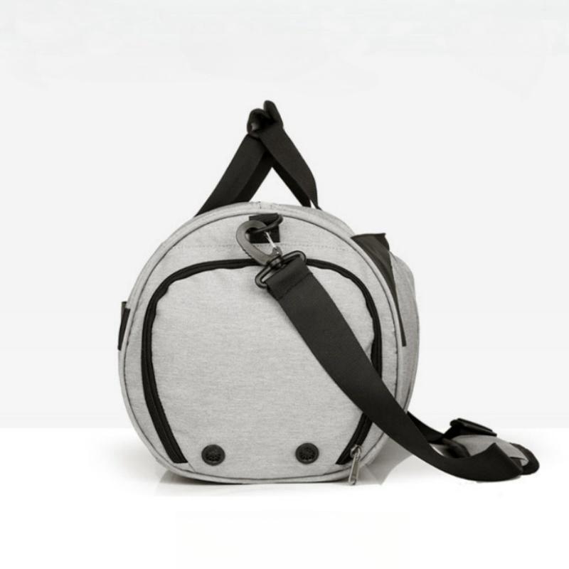 Unisex Large Capacity Gym Fitness Bag Fashion Solid Color Dry-wet Separation Bucket Travel Luggage Bag Portable Outdoor Sports Camping Trekking Bags