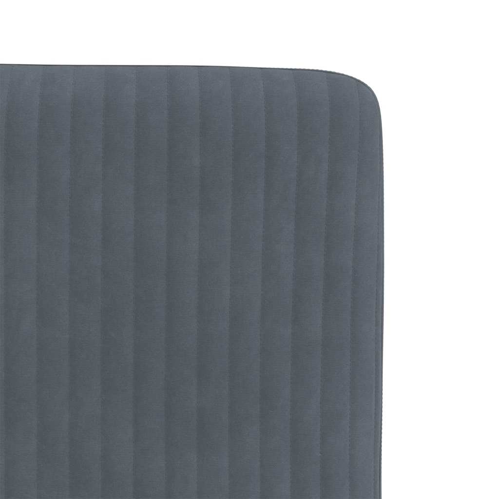 Dining Chairs 2 Pcs Dark Grey Velvet