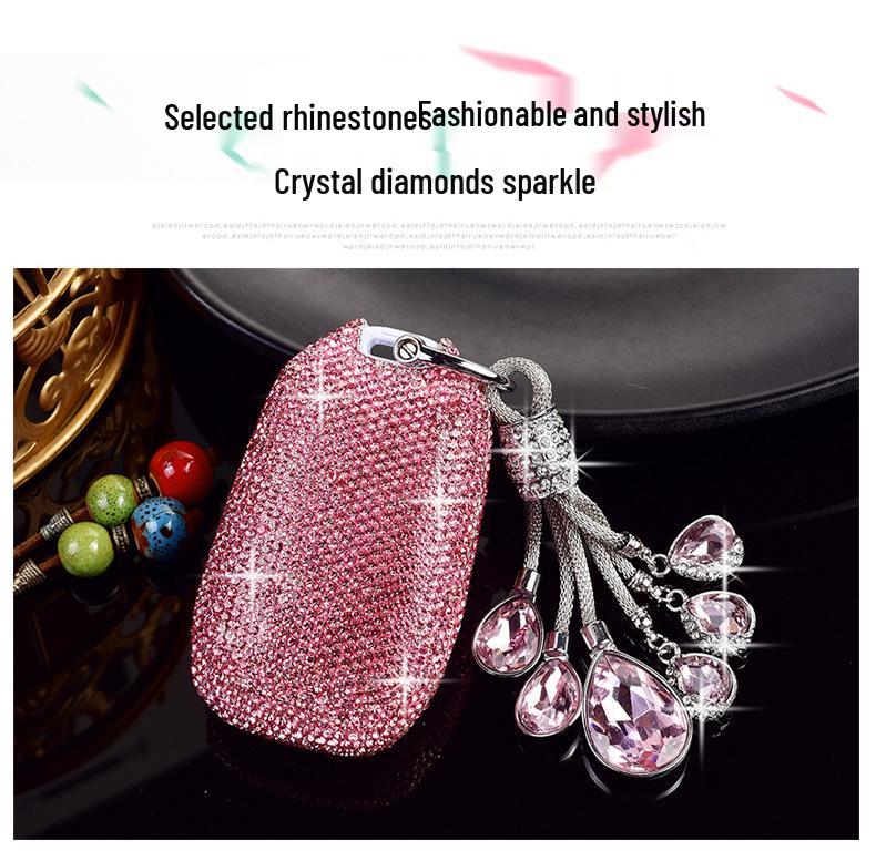 Compatible Toyota Key Case for Corolla, Camry, Avalon, RAV4, Venza, Highlander, and C-HR - Women's Buckle Design