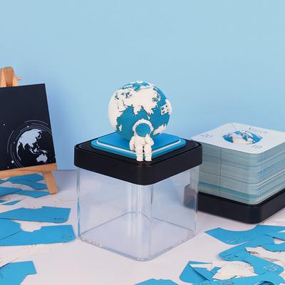 2026 Time Piece Calendar 3D Sticky Notes Desk Calendar with LED Light Memo Pad Art Weekly Calendar Paper Carving Gift for Colleague Friend Desktop