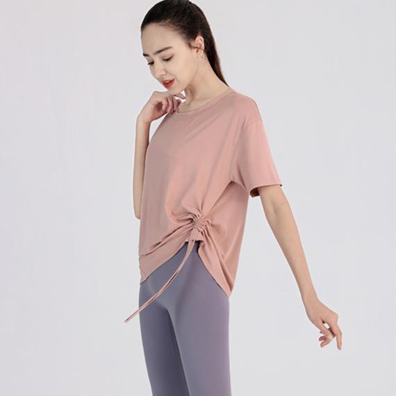 Yoga Wear Women's Summer Short-sleeved Quick-drying Clothes T-shirt Fitness Clothing Morning Running Loose Sports Tops