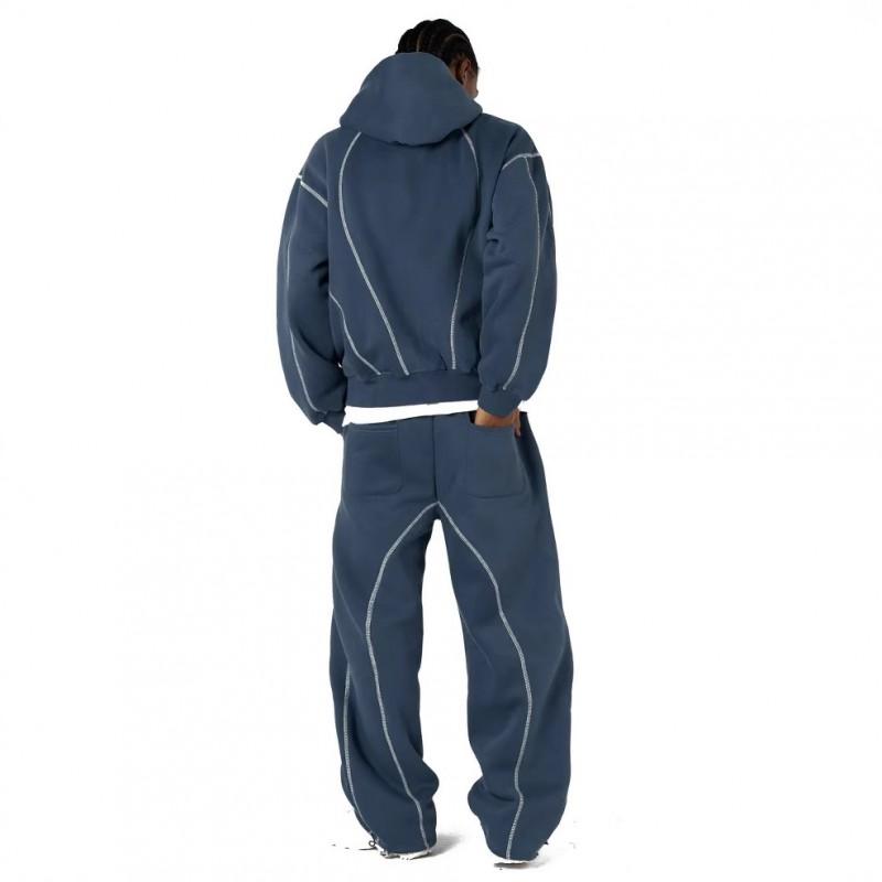 Y2K Style Printed Hoodie Set Loose Fit Streetwear Teens Casual Outfit