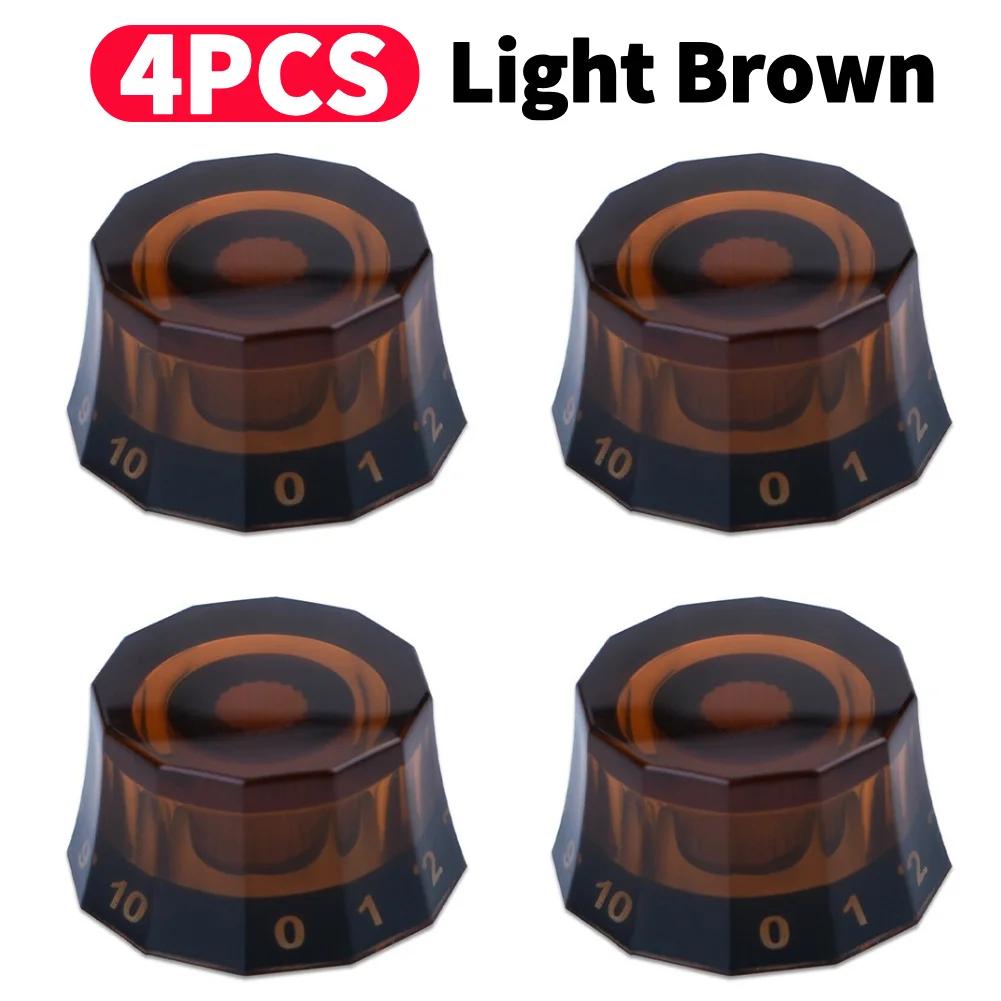 4 Pcs Volume Tone Control Knobs Lampshade Style Electric Guitar Top Hat Knobs Guitar Bell Knobs for Les Paul Guitar Accessories