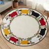 Farmanimals Round Area Rug,Carpet Rug for Living Room Bedroom Sofa Playroom Decor,Non slip Floor Mat