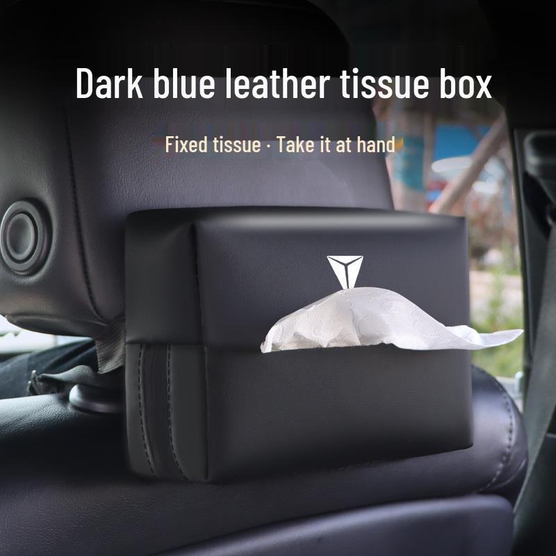 Deep Blue S7 Car Tissue Holder: Armrest & Seat Hanging Napkin Bag