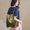 Women PU Leather Backpack Multifunctional Vintage Badge Shoulder Bag Large Capacity Anti‑theft Travel Crossbody Bag Casual Ladies Handbag For Daily