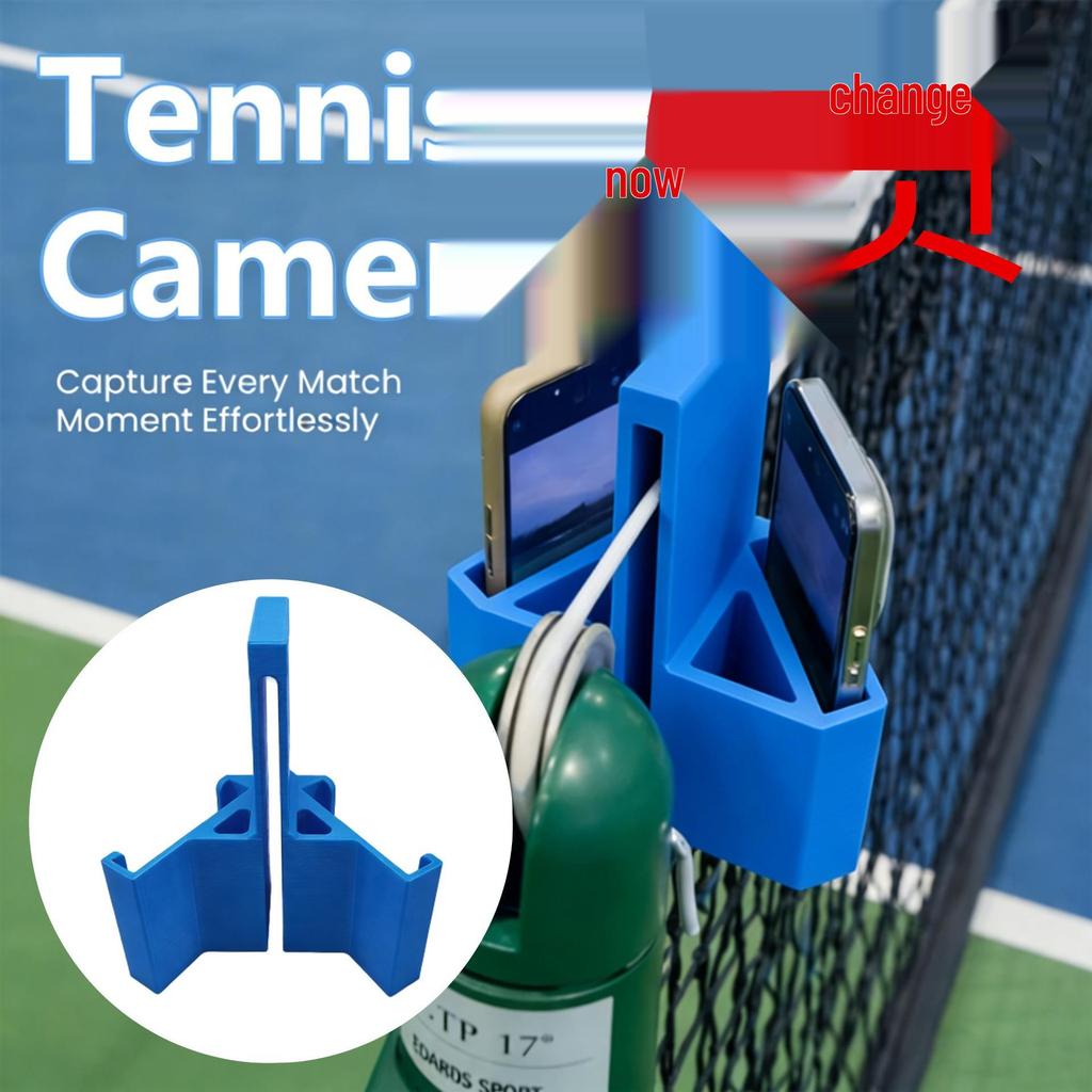 3D Printed Tennis Camera and Phone Mount for Dual-Sided Shooting