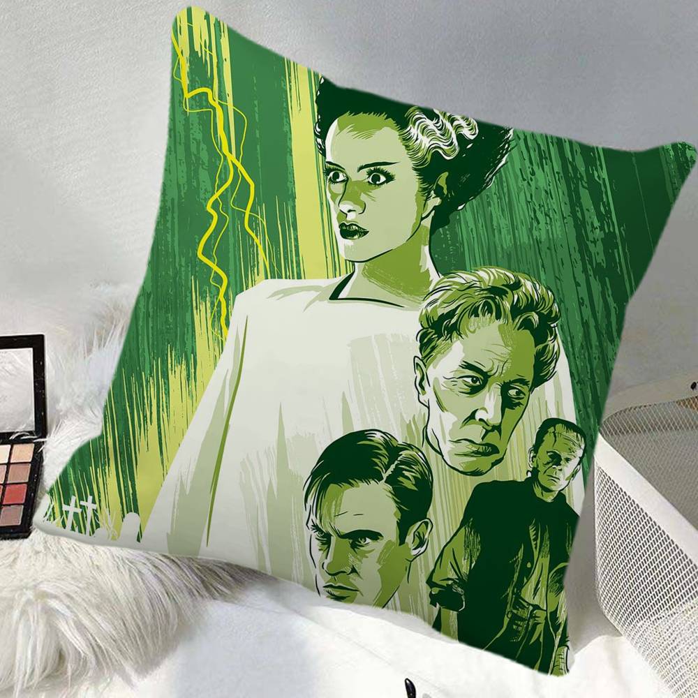 Frankenstein Movie Pillow Case Square Pillow Bedroom Sofa Leisure Comfort Cushion Car Home Decoration