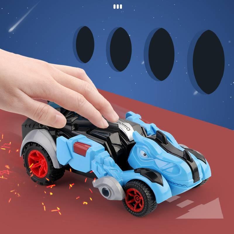 Morphing Impact Inertial Toy Dinosaur Car Model Tyrannosaurus Chariot Children