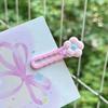 Korean Style Five-Petal Flower Hair Clip – Candy Color Plaid Wave Design for Girls