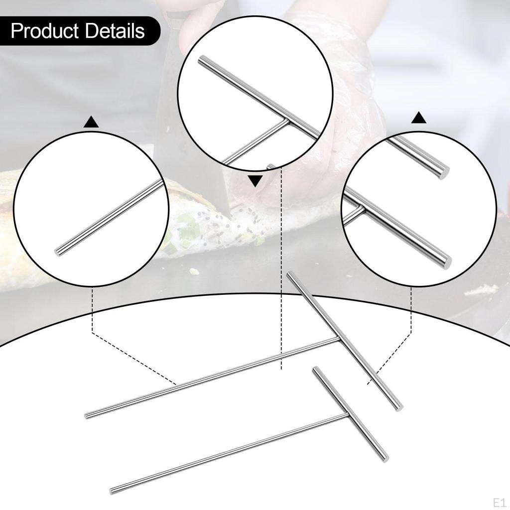 2x Crêpe-Verteiler Edelstahl Ergonomischer Griff Professionelles Küchenzubehör Öl