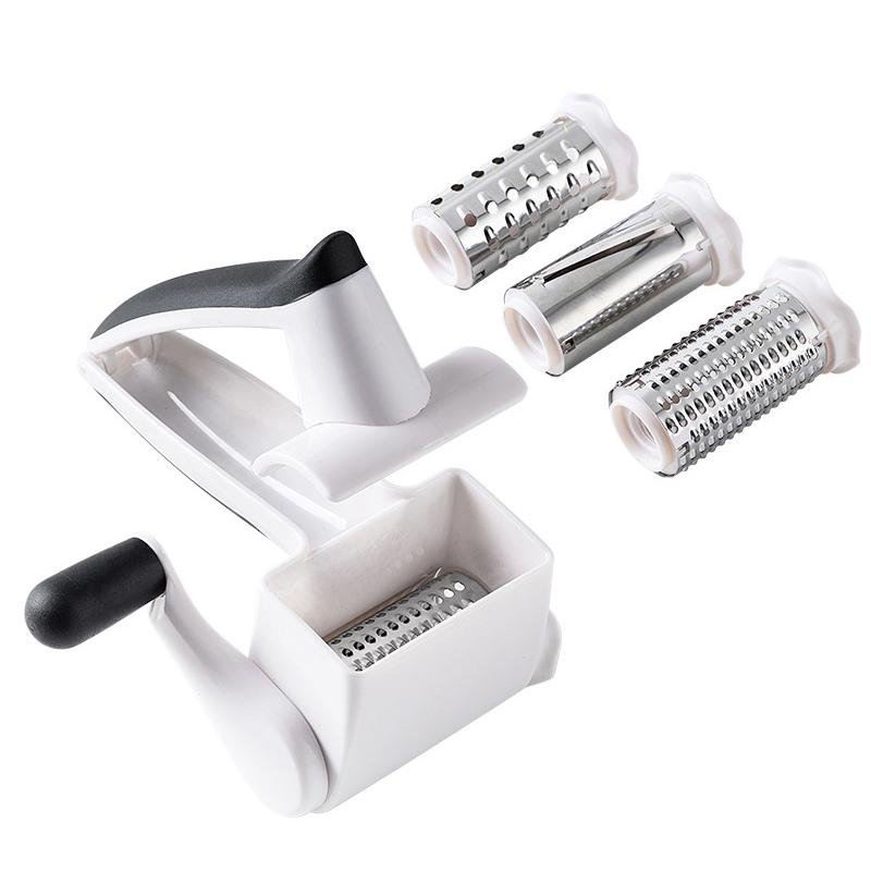 

Ручная роторная терка 3-в-1, ручная терка для пармезана для твердого сыра