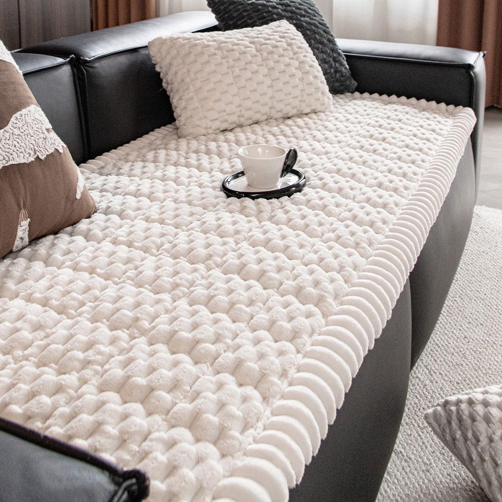 Winter Flannel Sofa Cushion Thickened Non-Slip Seat Pad Minimalist Modern Style Sofa Cover & Throw Living Room Sofa Types