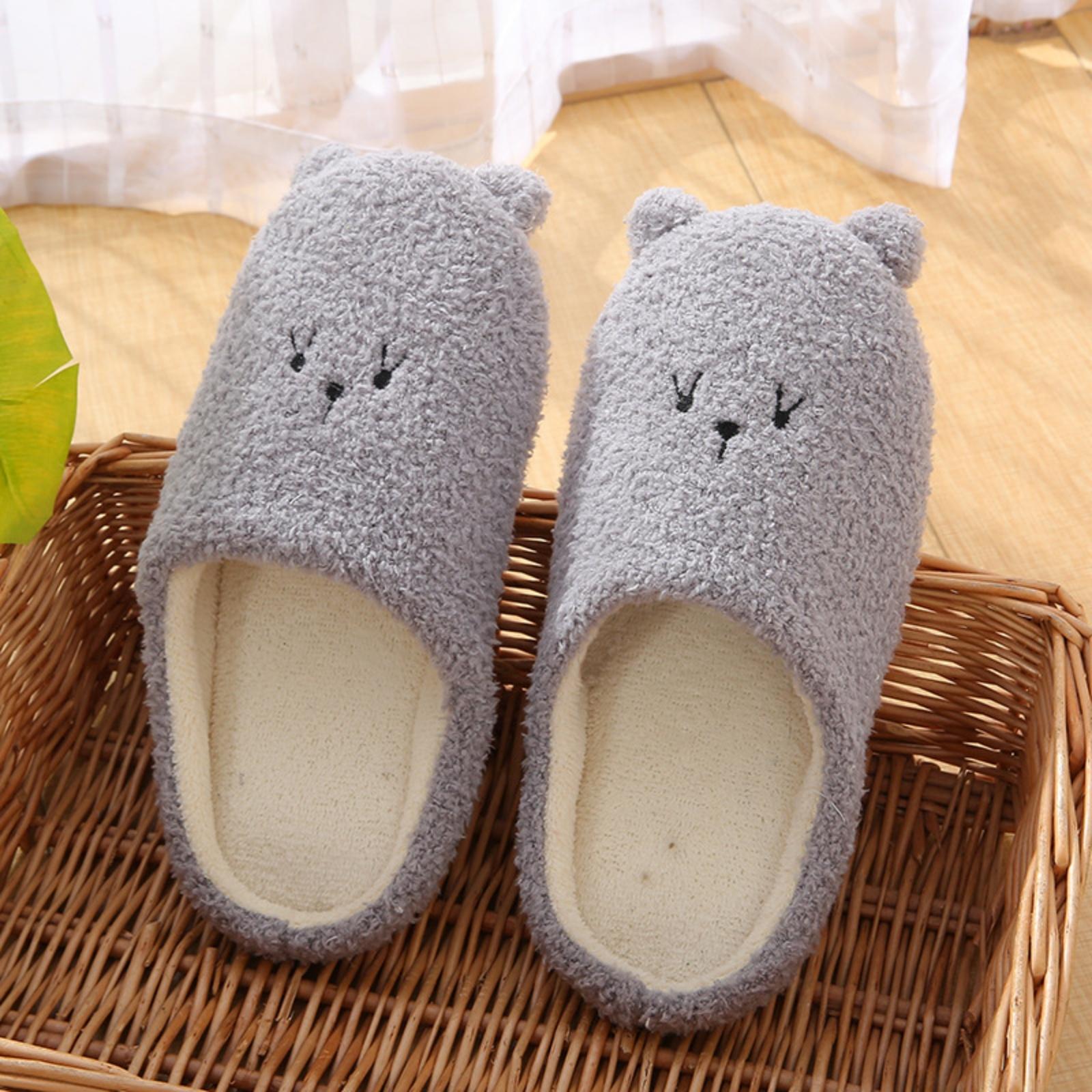 

Women s Soft-soled Cute Bear Home Wooden Floor Non- And Quiet Slippers, Winter Warm Cotton Slippers 41 хакі