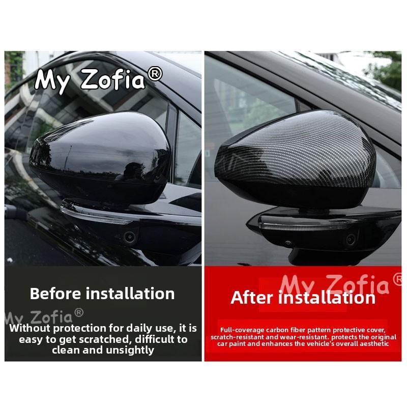 Fiber Car Rear View Mirror Cover Trim Anti-Scratch Side Mirror Cap Protector Auto Exterior Accessories For Zeekr 7GT 2025 2026