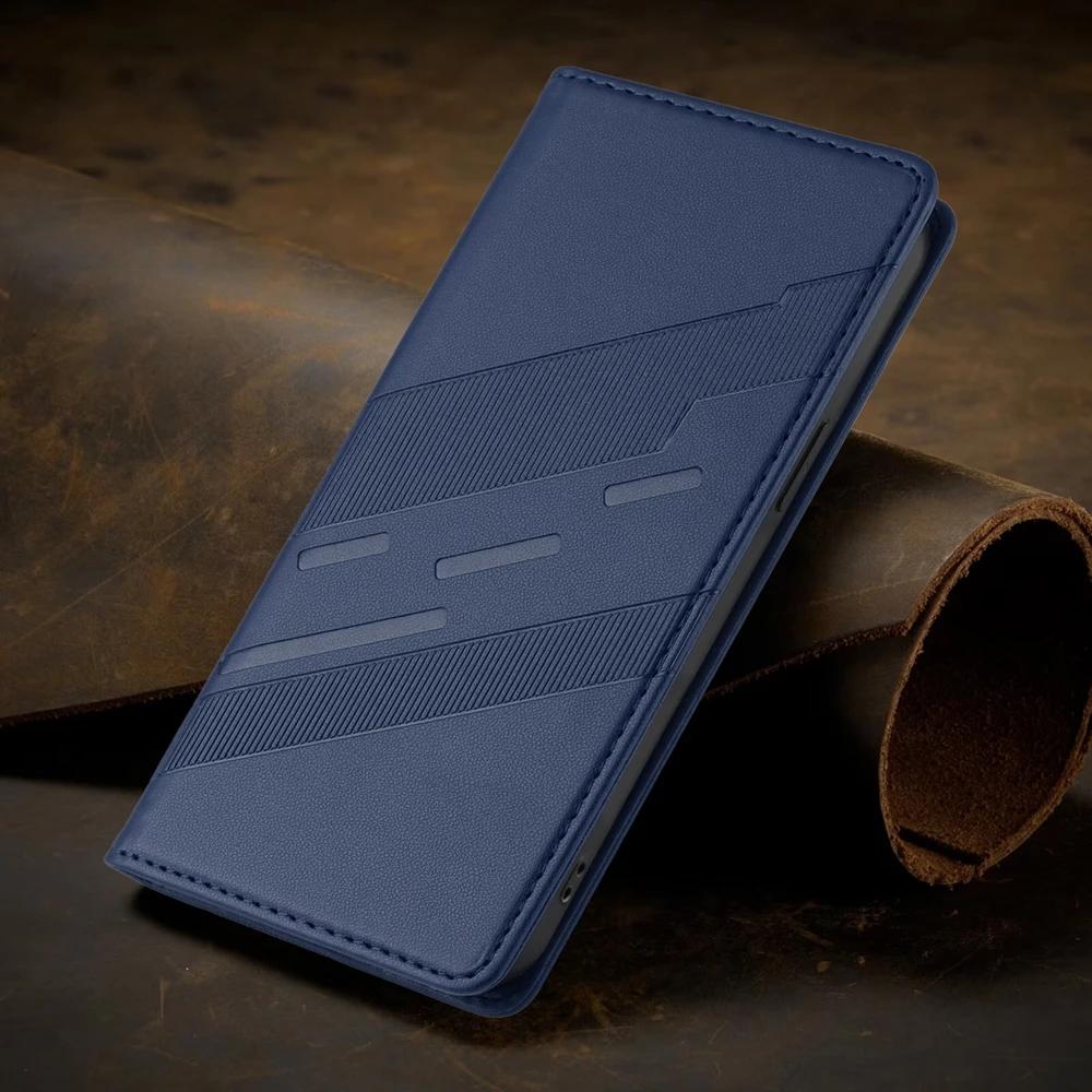Business Leather Wallet Flip Case For iPhone 16 Pro Max 16E 11 12 13 14 Plus 15 XS Max XR Card Slot Magnetic Bag Phone Cover