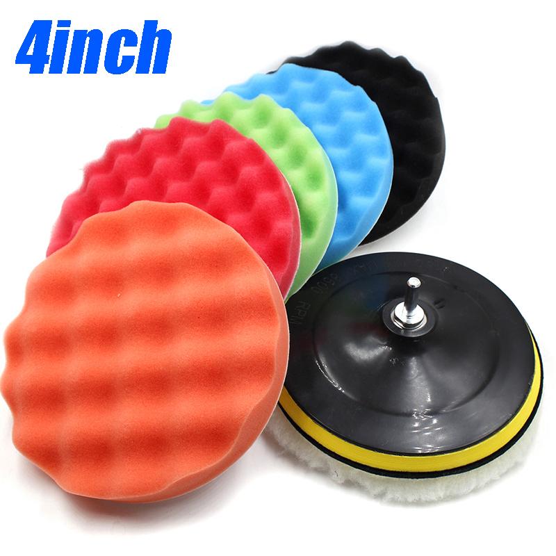 Car Polishing Sponge Pads Kit Foam Pad Buffer Kit Polishing Machine Wax Pads for Auto Motorcycle Motor Vehicle Removes Scratches
