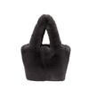 New Mao Mao hand bag casual solid color plush girl tote bag autumn and winter texture handbag