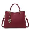 Women's Handbag New Fashionable and Simple Middle-aged Mother Bag, Large Capacity Multi Compartment Soft Leather Commuting Bag