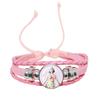 Melanie Martinez Crybaby Braccialetto in Pelle Rosa Cabochon in Vetro Modello Copertina Album Pop Music Braccialetto in Pelle Gioiello Regalo per Fan