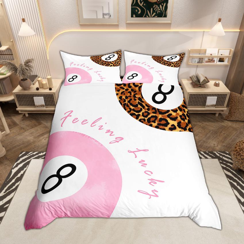 Homewish Brown Cheetah Print Duvet Cover Set Chic Leopard Printed Quilt Cover Set Jungle Animal Theme Bedding Set