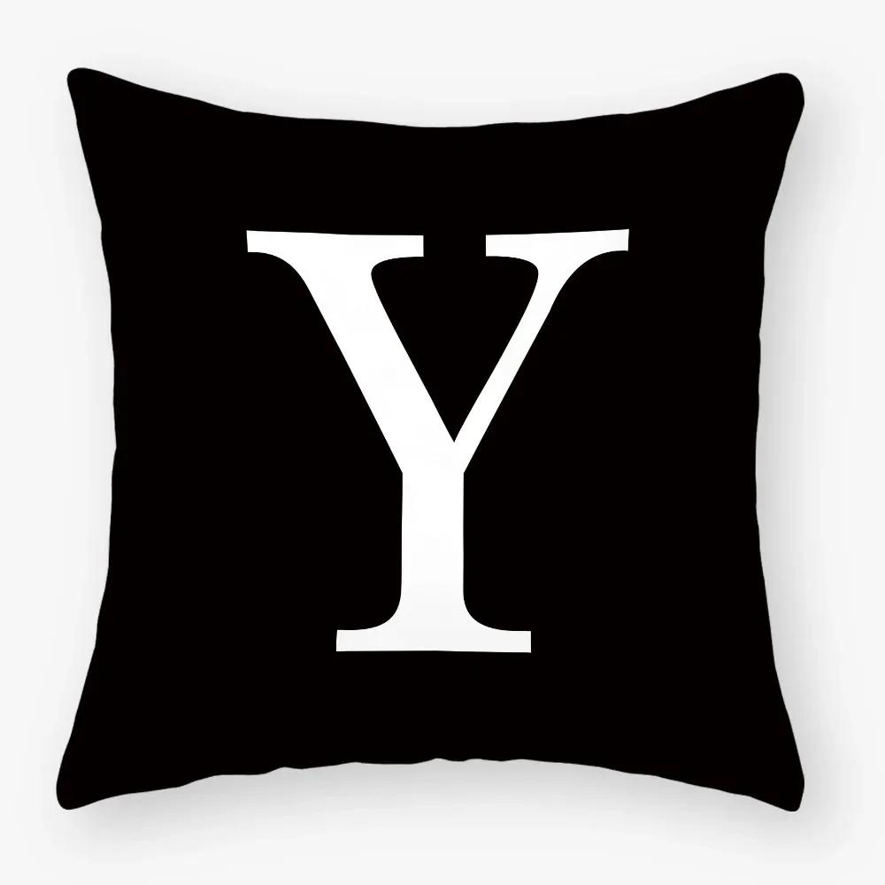 White Letter Cushion Cover X Polyester Pillowcase Sofa Cushions Decorative Throw Pillows Cover Home Decoration Pillowcover