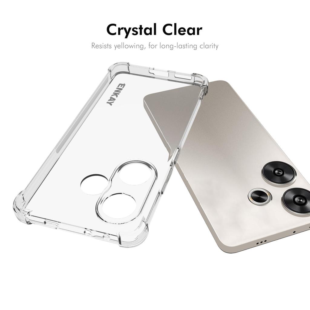 ENKAY HAT PRINCE For Xiaomi Redmi Turbo 3 5G/Poco F6 5G TPU Case Non-Slip Clear Phone Cover