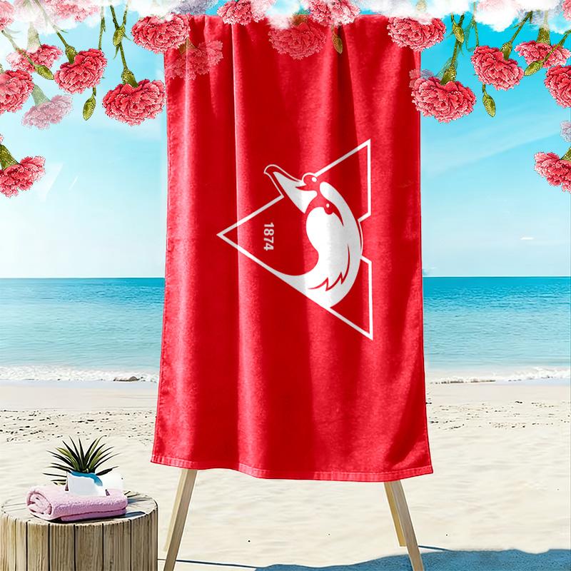 Sydney Swans 2D Flat Print Beach Towel, Large Soft Quick Dry Towel for Beach Camping Swimming.NSTJ0928604