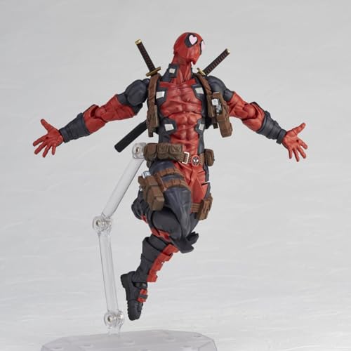Kaiyodo Revoltech Amazing Yamaguchi Deadpool Ver. 2,5, około 170 mm wysokości, figurka akcji bez skali z PVC i ABS, malowana