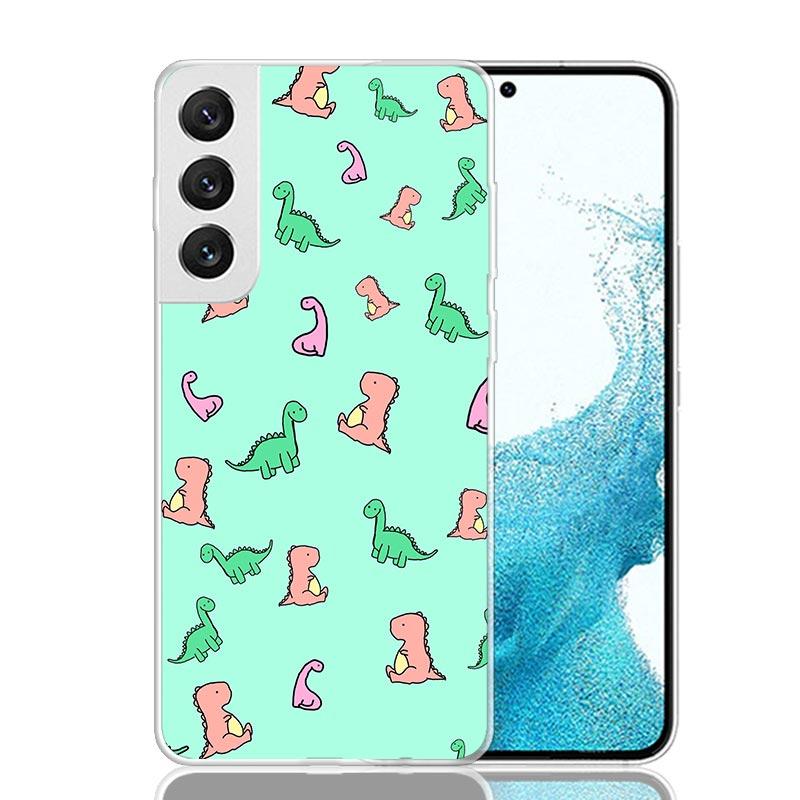 Cute Cartoon Dinosaur Baby Phone Case For Samsung Galaxy S26 S25 Edge S24 S23 FE S22 Ultra S21 Plus S20 + Fundas Cover Coque Gal