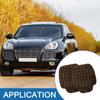 A ABSOPRO Universal Front Car Seat Cushion Breathable Seat Pad Mat Protector for Home Chair Plush Brown of (Set 2)