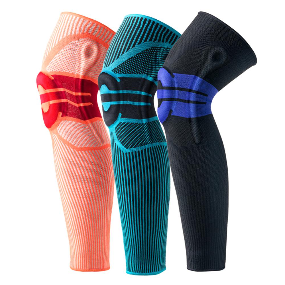 1/2PCS Knee Support Men Pressurized Elastic Knee Brace with Silicone Spring Basketball Volleyball Knee Pads High Quality Practical Daily Use