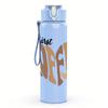 1PC But First Coffee Heart Shape 750ml Color Plastic Sports Water Bottle Leakproof Flip Straw Lid Suitable for Sports Office Home Use
