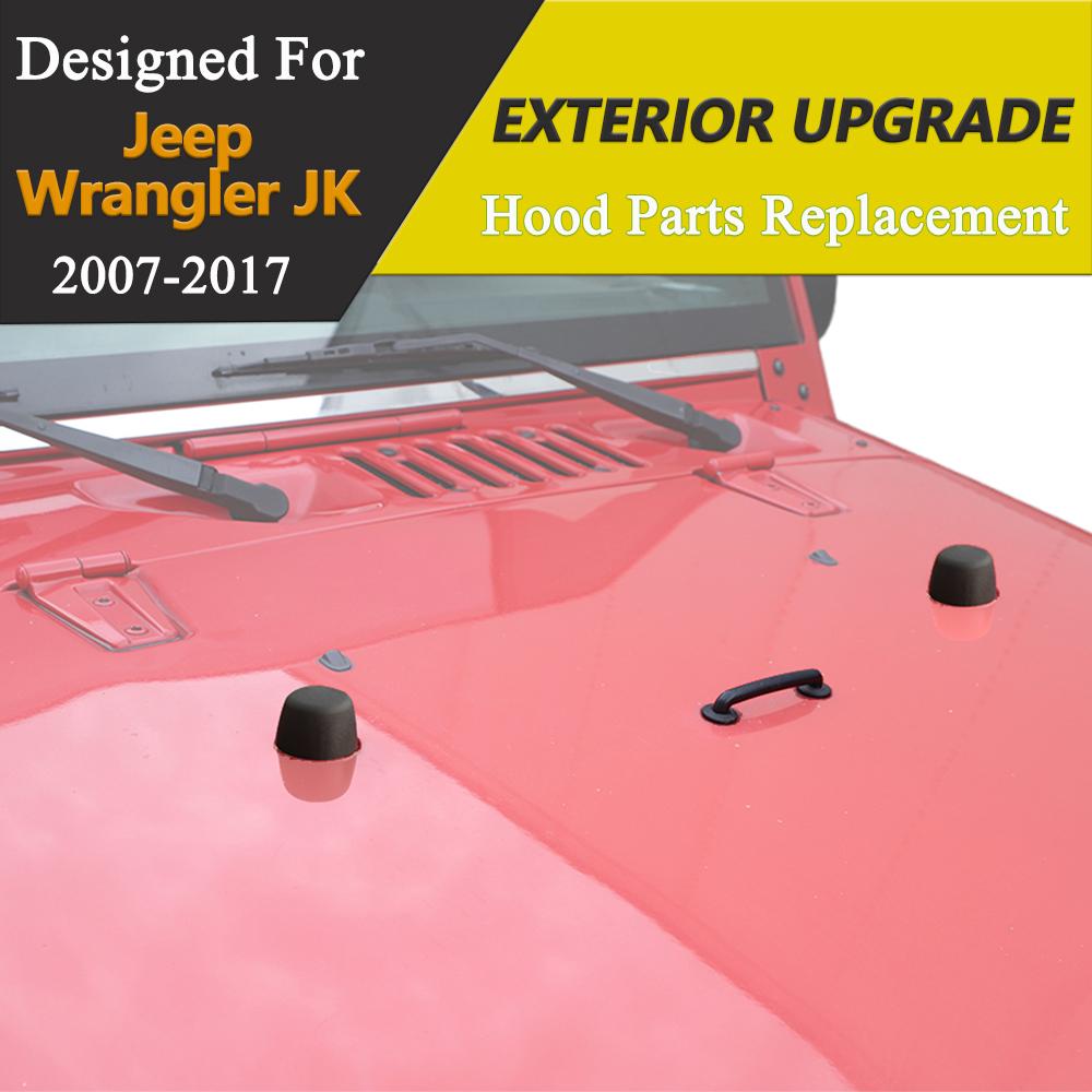 Hood Windshield Footman Loop Rubber Hood Bump Stop for Jeep Wrangler JK 2007-2017 TJ 1997-2006 Original Car Accessories 55176422