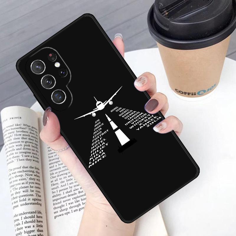 Vliegtuig Helikopter Vliegtuig Piloot vlieg telefoonhoesje Cover Voor Samsung Galaxy S24 S25 Ultra S21 S22 S10E Note 10 Plus 20 FE S23 For S21fe(S21lite)
