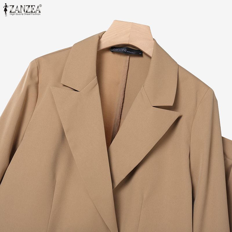 ZANZEA Ensembles tailleur deux pièces décontractés pour femmes avec blazer à manches longues et pantalon