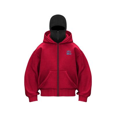 Felpa con cappuccio da uomo rapper Juice Wrld retrò manica lunga giacca con zip antivento a tre strati tasche vestibilità ampia