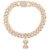 Bling Iced Out A-Z Letter Initial Cuban Link Chain Anklets For Women Hip Hop Chunky Cuban Anklet Bracelet Beach Barefoot Jewelry