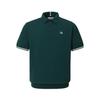 CHALLENGER Men'S Essential Rayon Blend Button-Down Collared Short Sleeve Knit Dark Green