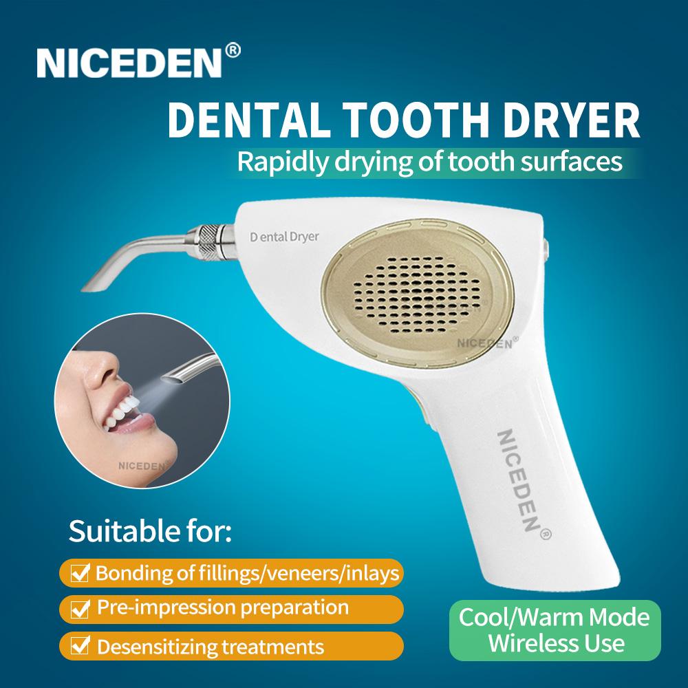 NICEDEN Dental Air Dryer Unit Rechargeable Portable Blower for Oral Care