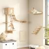 Wooden wall-mounted cat tree with sisal scratching posts Cat hammock Staircase Cat jumping, play and climbing frame