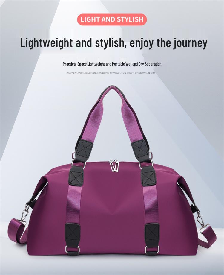 Large Capacity Waterproof Travel Duffle Bag with Wet/Dry Separation for Gym, Swimming, Yoga, Business Trips - Unisex