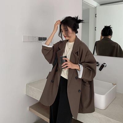 Petite veste de costume pour femme Printemps et Automne Décontractée Polyvalente Ample Tendance Mode Petite Veste de Costume