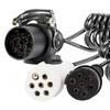 Câble spiralé pour remorque TIR 2x 7 broches 15 broches type N/S 5m 24V AMIO-04381