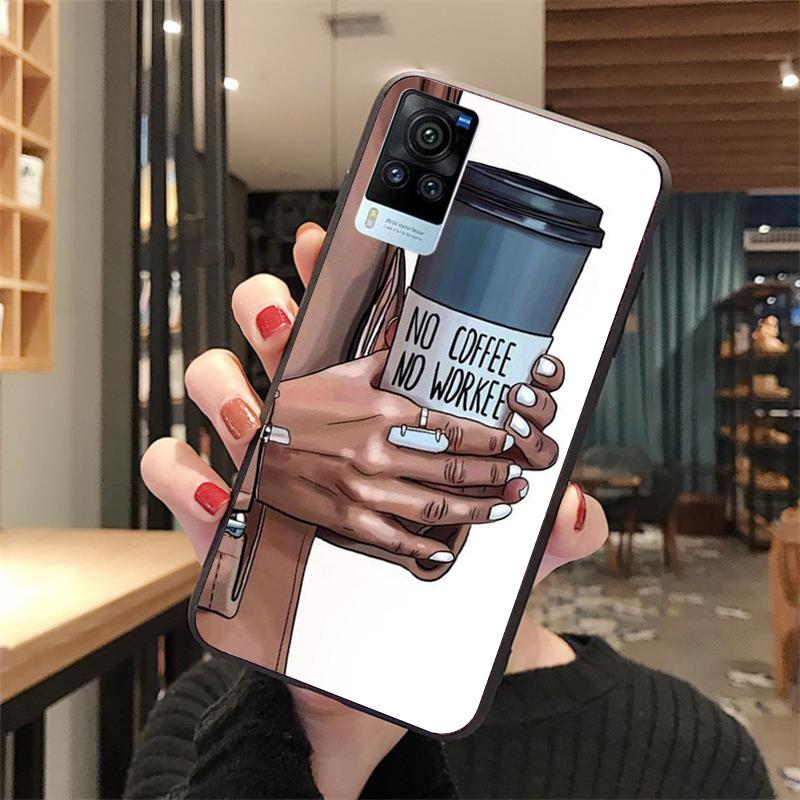OK But First Coffee Girl Phone Case for VIVO V21E V21 V23 V23E V2109 Y53S Y33S Y55 Y76 Y31 Y21 Y72 Y01 Y21S Y11S